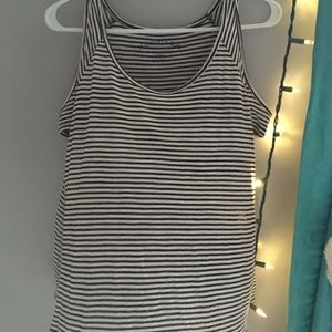 Aeropostale white with maroon stripes t shirt